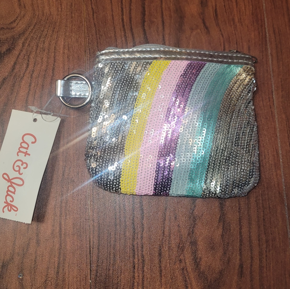 Rainbow sequin wallet